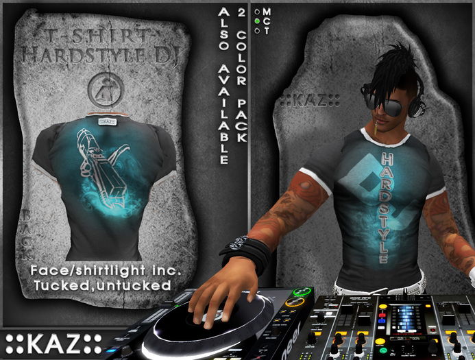 Second Life Marketplace KAZ dj shirt tshirt